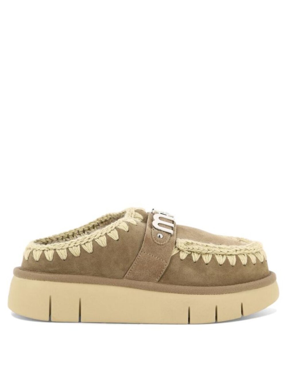 Mou Bounce Clog Metal Logo Slippers IT 41 Women
